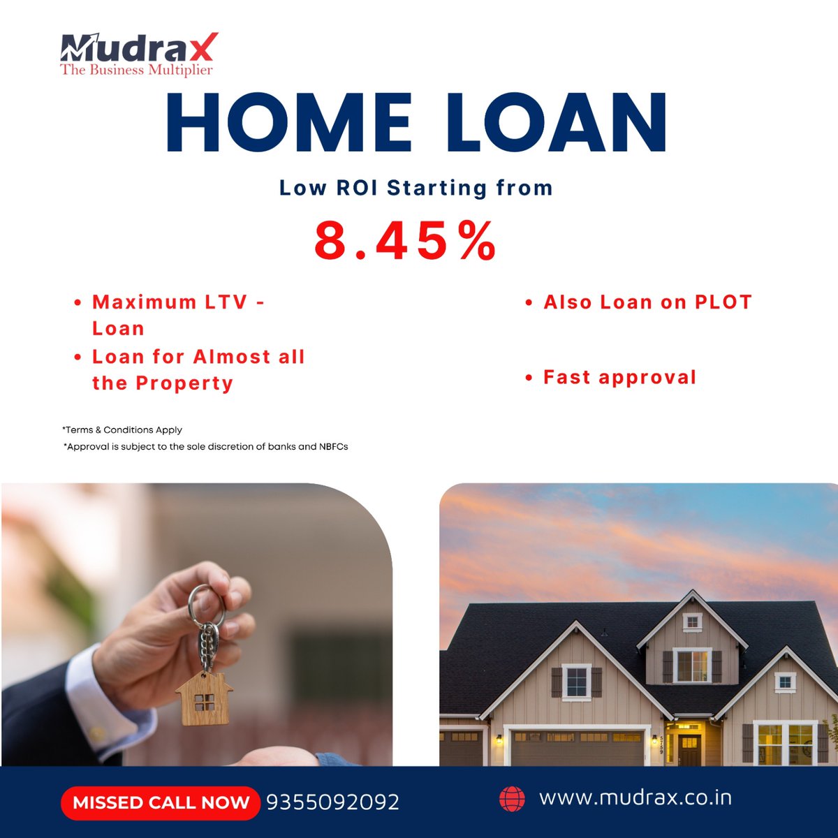 mudraxcapital's tweet photo. Dreaming of owning a home? With #MudraX, your path to a new home is simpler and more affordable. Let’s make your dream a reality with easy and flexible #homeloan options. 🏡#LoanSolutions #BusinessLoan #PersonalLoan #Loan #FinancialNeed
🌐 https://t.co/U2qArfPlKn
📞 9355092092 https://t.co/zH3kMGDBAQ