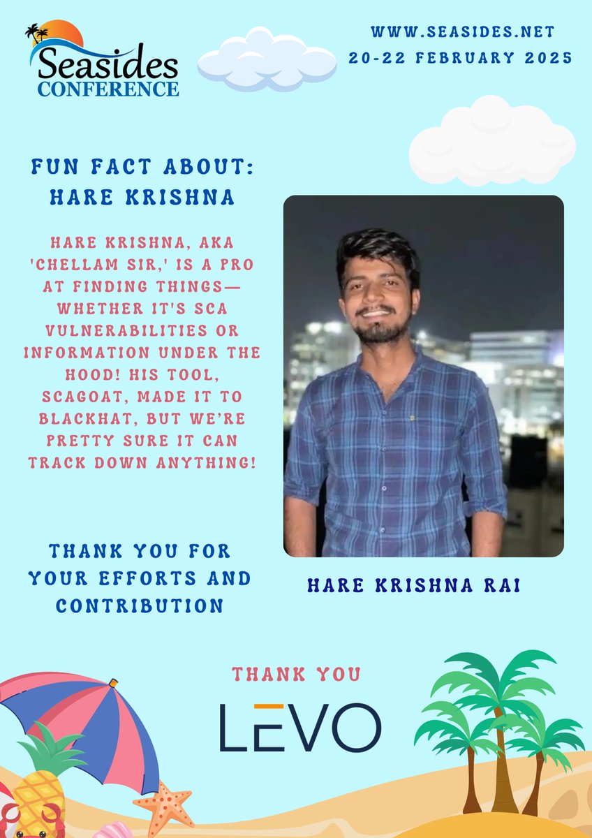 Seasides (@seasides_conf) on Twitter photo A huge thank u to <a href="/harekrishna_rai/">Harekrishna Rai</a> for the incredible dedication and hard work. joining us in 2022 as an attendee & now part of core team u have immensely contributed to the team. we couldn’t have done it without u. As always thank u very much Levo. Thank you <a href="/buchireddy/">Buchi Reddy B</a> A huge thank u to <a href="/harekrishna_rai/">Harekrishna Rai</a> for the incredible dedication and hard work. joining us in 2022 as an attendee & now part of core team u have immensely contributed to the team. we couldn’t have done it without u. As always thank u very much Levo. Thank you <a href="/buchireddy/">Buchi Reddy B</a>