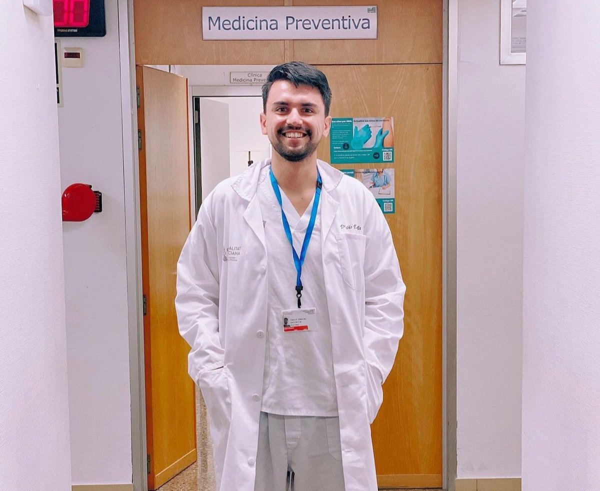 🆕️ Pablo Estrella <a href="/pabloestrellap/">Pablo Estrella Porter</a>, médico residente de Medicina Preventiva y Salud Pública de <a href="/GVAclinic/">Hospital Clínic de València</a>, ha sido nombrado presidente de la Sección de Médicos Jóvenes
de la Asociación Médica Mundial (<a href="/medwma/">World Medical Association</a>)

🔝¡Enorabuena!

🔗wma.net/junior-doctors…