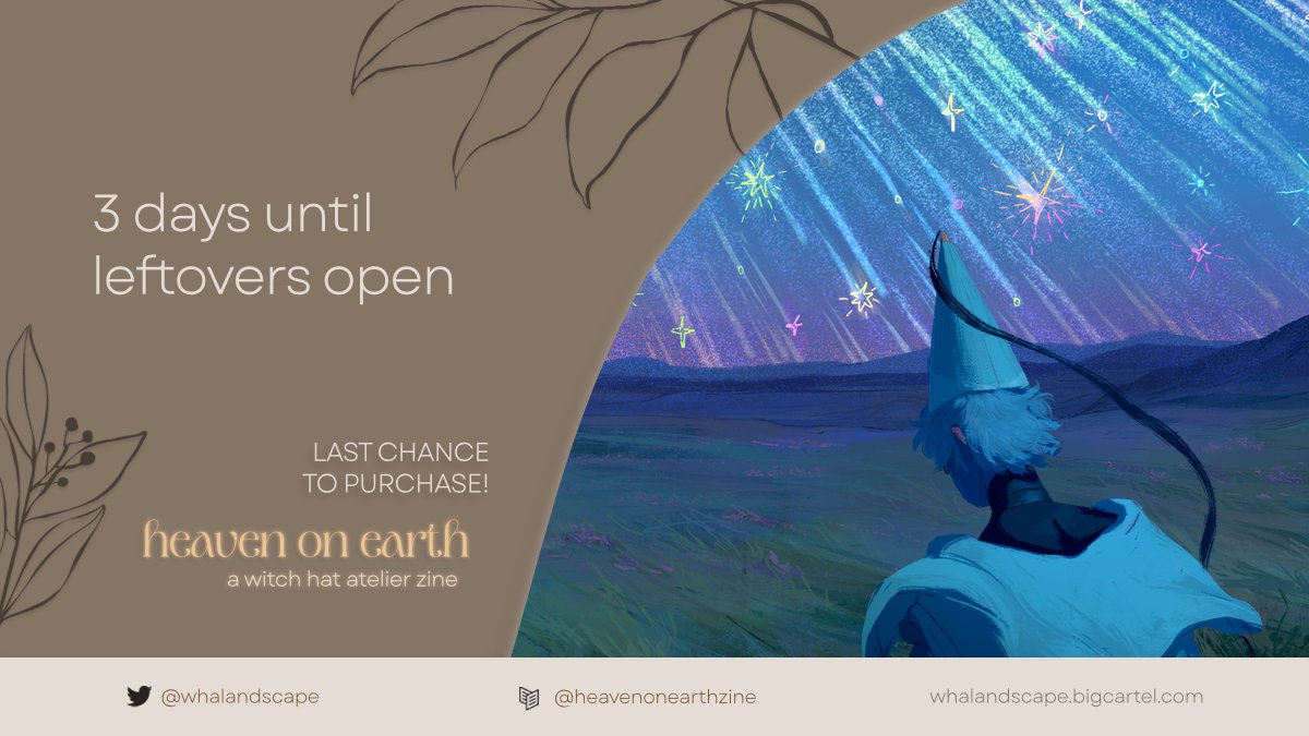 whalandscape's tweet photo. 🌿LEFTOVERS: 3 DAYS 🌿

Give our extra charms, stickers, prints, and pins a home! Every young witch agrees that you need a brushbug on your wall or ita bag 😍

Leftovers are running from Oct 25-Nov 22. https://t.co/HDGfAMnTpr