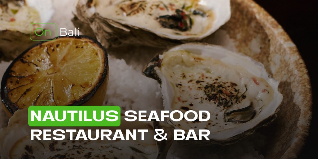 On__Bali's tweet photo. Nautilus brings the ocean to Ubud! 🌊 

Dive into Bali’s best seafood dishes at the town’s first seafood restaurant. 🐟🍽️

https://t.co/2IBMkyTlbr

 #NautilusUbud #SeafoodLovers #UbudEats #BaliRestaurants https://t.co/aoBdZ05VAc