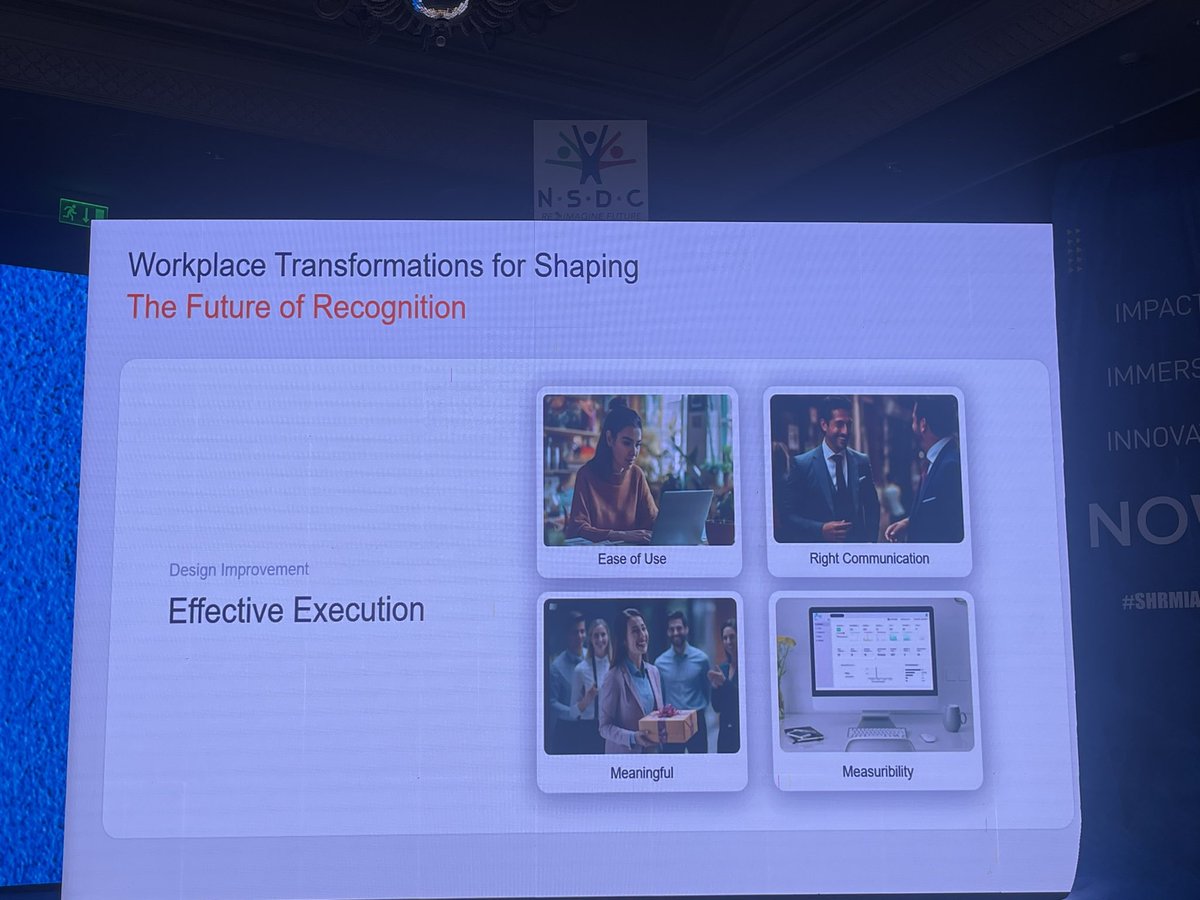 itskanuhere's tweet photo. Recognition: A Key to Engagement
Wonderful session by Partha & Sunita from #VantageCircle
My takeaways :
1. Give props for progress
2. Spread appreciation like confetti
3. Peer-to-peer love >>contagious motivation
4. Milestones deserve 🍾
#SHRMIAC24 #SHRM https://t.co/hQSb3kdo13