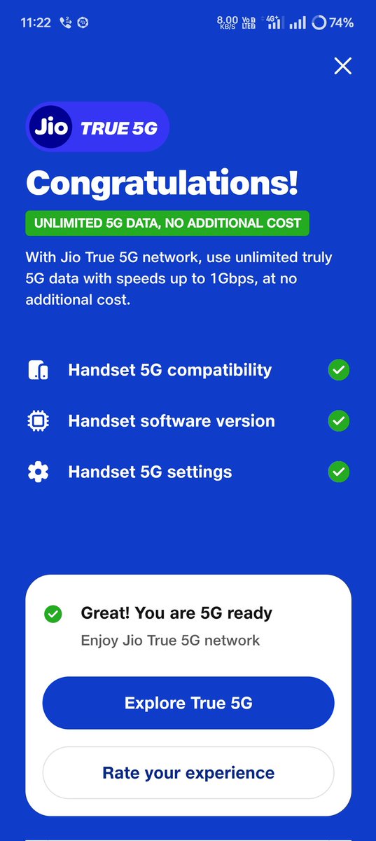 No 5g Network 😔 <a href="/reliancejio/">Reliance Jio</a> <a href="/JioCare/">JioCare</a> 

<a href="/airtelindia/">airtel India</a> can you Provide true 5g ?