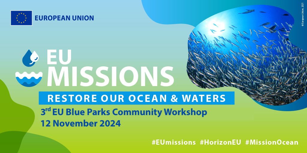 Join the 3rd #EUBlueParks Community workshop on 12 November, 10–12:30 CET online📣

Hear success stories from community members in stakeholder #engagement and cooperation 🤝 &amp; find out about the latest #research tools available to you💡

Register today 👉 tinyurl.com/p6b293y5