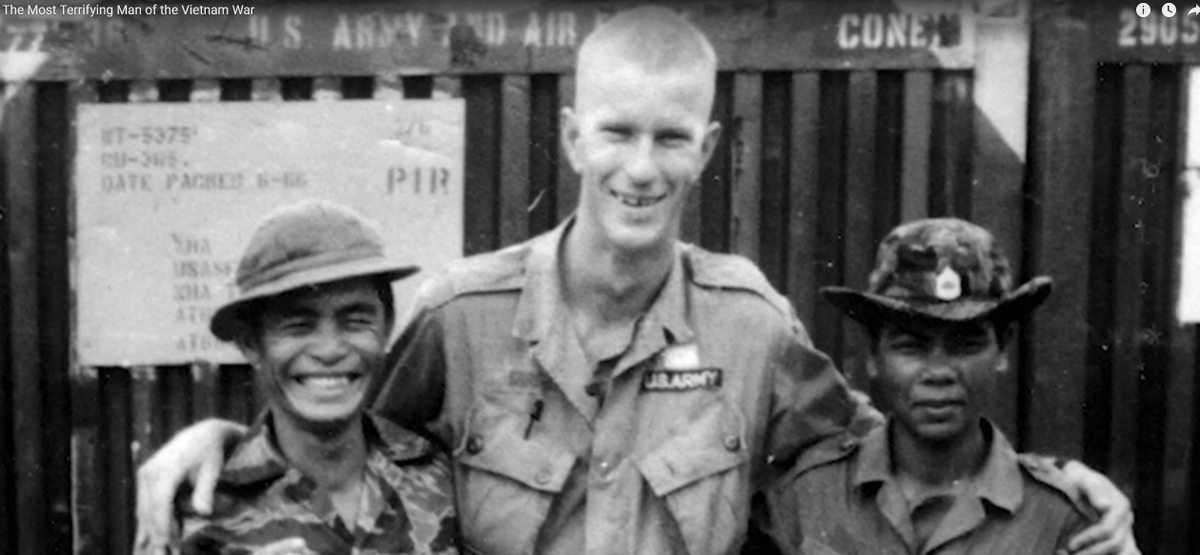 WhoWatchesU's tweet photo. In answer to the offer of a fresh unit of ground troops he replies, "No, no...I've got them right where I want them: surrounded from the inside."
The Most Terrifying Man of the Vietnam War https://t.co/XtSfJIgyUc via @YouTube 
#vietnamwar #MACVSOG #military #USArmy #jerryshriver https://t.co/VCJWJPm3gi