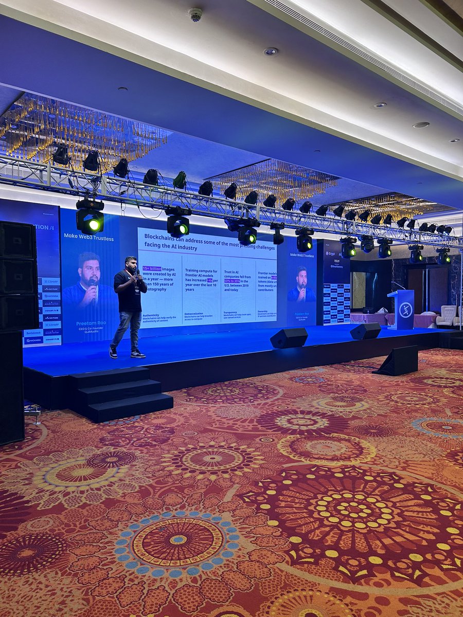 Lalit Bansal (@lalitbansal81) on Twitter photo Had a great session on #bcrypt2024 with <a href="/raopreetam_/">Preetam | QuillAI 🥷🏄</a> , CEO & Co-Founder of @quillaudits_ai , discussing the intersection of #AI and #Web3!
Exciting insights on how these technologies are shaping the future of decentralized ecosystems. #AI #Blockchain #QuillAudits #Revinfotech Had a great session on #bcrypt2024 with <a href="/raopreetam_/">Preetam | QuillAI 🥷🏄</a> , CEO & Co-Founder of @quillaudits_ai , discussing the intersection of #AI and #Web3!
Exciting insights on how these technologies are shaping the future of decentralized ecosystems. #AI #Blockchain #QuillAudits #Revinfotech