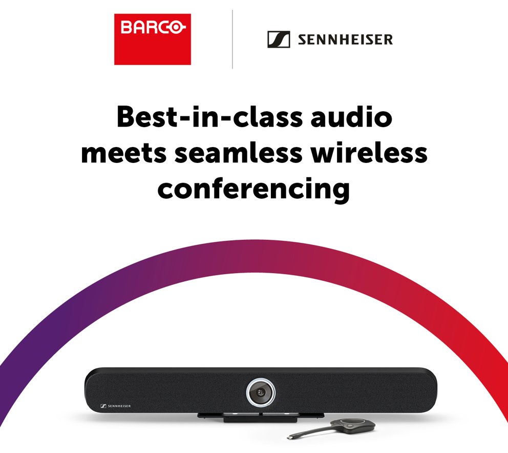 Sennheiser’s TeamConnect Bar solutions are now part of the Barco Try and Buy programme for European customers. Get 30 days of free access to Barco ClickShare and a TeamConnect Bar solution, along with support from a certified reseller throughout the trial.

Epatra Benelux is