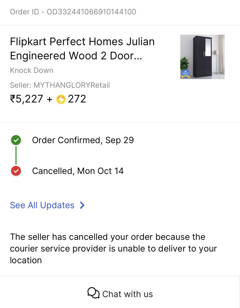 angad1only's tweet photo. I ordered a product from @Flipkart and after 15 days they canceled it without my knowledge, refunded my money, and now the same product is 50% more expensive. This is a clear violation of consumer rights. @flipkartsupport doesn’t value our time or efforts, only their profits https://t.co/EfSKW5K0rQ