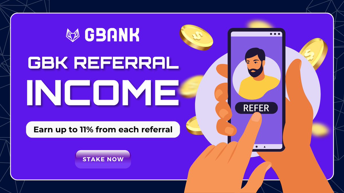 🚀 Earn more with the $GBK Referral Program! 💸 For every friend you refer, you can earn up to 11% referral income.

🌟 Start staking now and maximize your gains! shorturl.at/FeN3j

#Crypto #GBKToken #ReferralIncome #DeFi #Staking