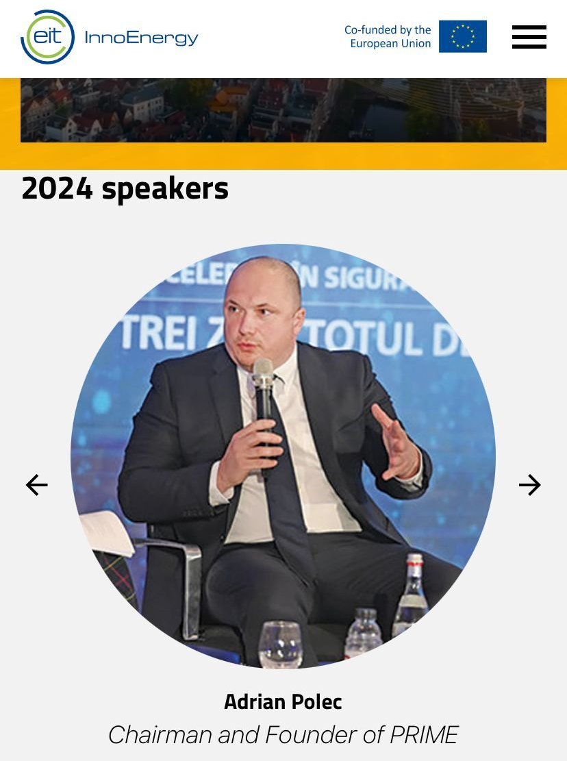 Our co-founder, Adrian Polec, is speaking at The Business Booster 2024, hosted by EIT InnoEnergy! This prestigious event is taking place on October 16-17, 2024, in Barcelona. 

We wish Adrian success in presenting our vision for a cleaner, more sustainable future! 🌱