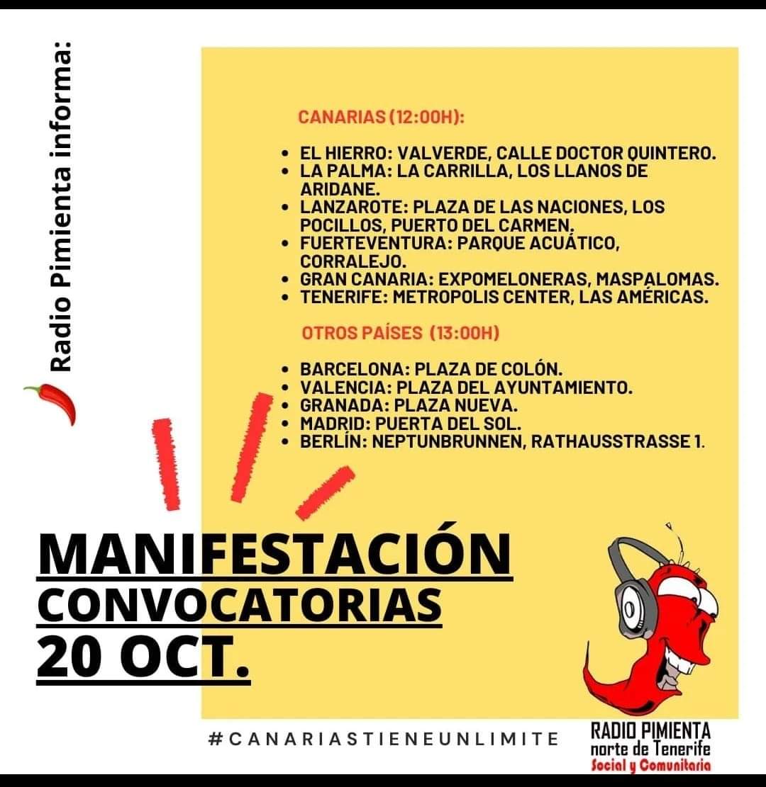 Todas las manifestaciones del 20 de Octubre. 🫶