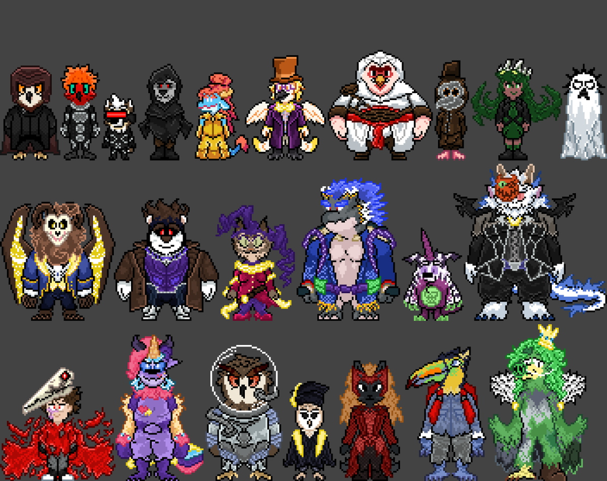 OwmanderF's tweet photo. Day 23: The king mudbeard 👑🐽🟢(featuring @DaddyORZEL !)
#halloween2024 #inktober #pixelart #pixtober #furry #fanart #october #art https://t.co/yAlp1ehoA3