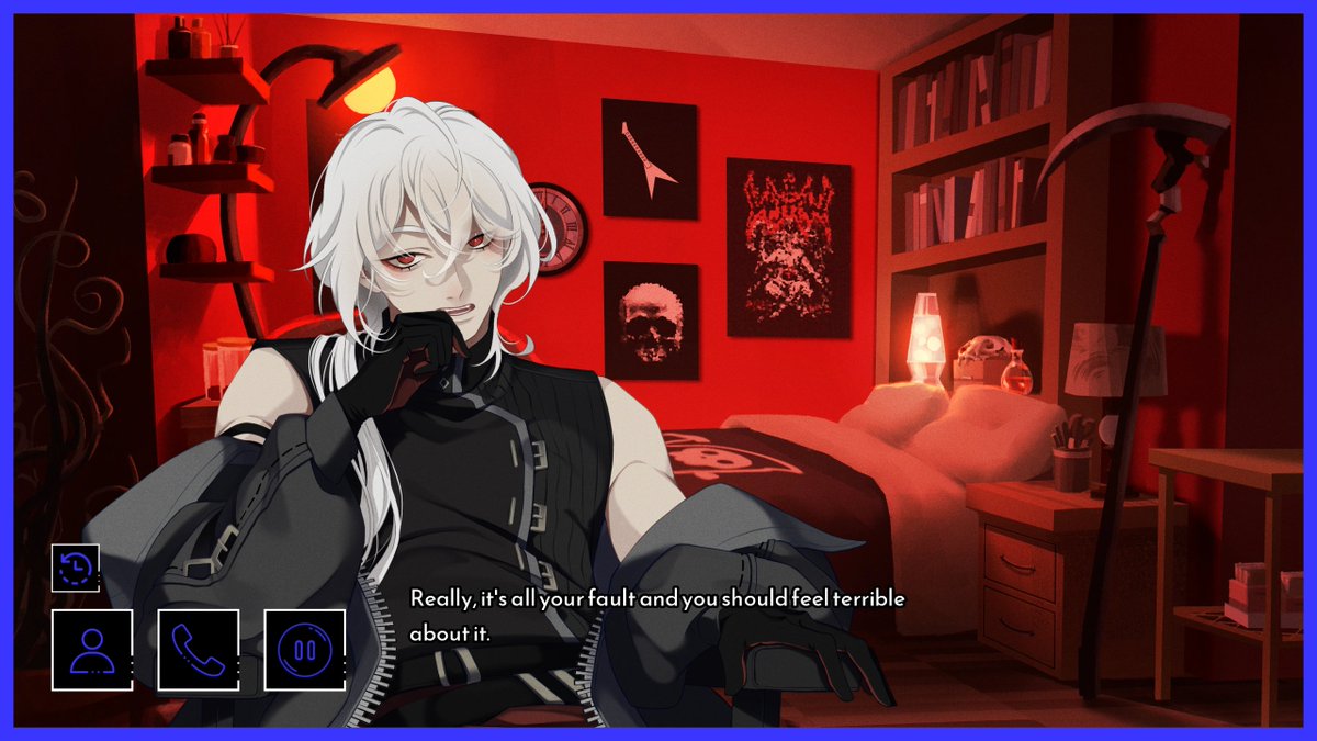 TwoHalfStudios's tweet photo. Hungry for more A Date with Death?

Beyond the Bet, our brand new DLC, releases in December!

🌻 5 new days of banter and teasing
💀 4 new endings (yes, one of them is bad)
🌻 2 optional adult scenes
💀 AND plenty of new art!!!!!!!!

Here's some previews ⤵️ https://t.co/RTEWsbUt1z