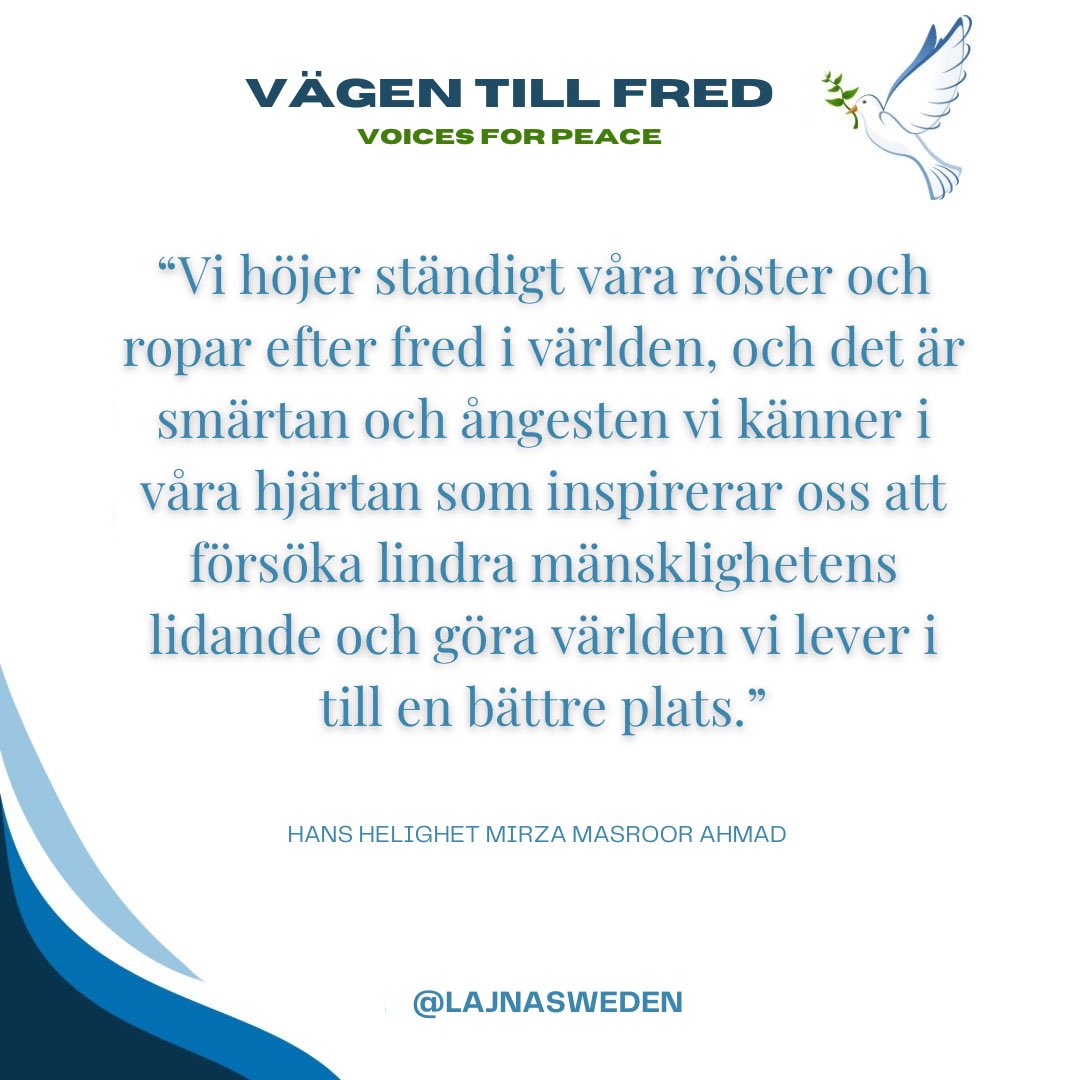 MomentOfSabr's tweet photo. Vi höjer ständigt våra röster och ropar efter fred #vägentillfred #voicesforpeace #islam #ahmadiyya #fred #peace #svpol #svrel https://t.co/HLOZtz4DVp