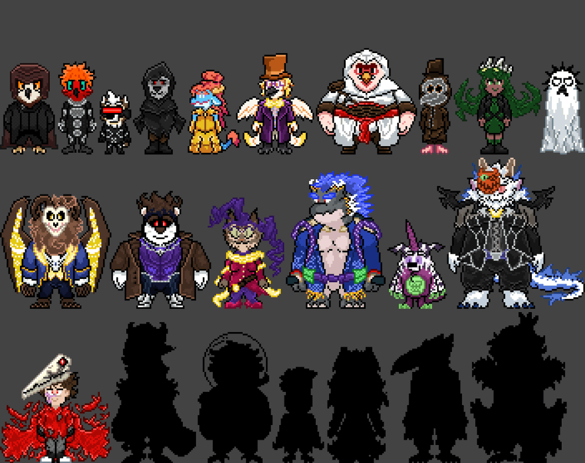OwmanderF's tweet photo. Day 17: The redbird 🐦🔥 (featuring a spanish friend @JuanTeories dressed as another OC of his own!)
#fnaf #fnafart #inktober2024 #inktober #pixelart #pixtober #furry #October2024 #fanart https://t.co/FafviosIZV