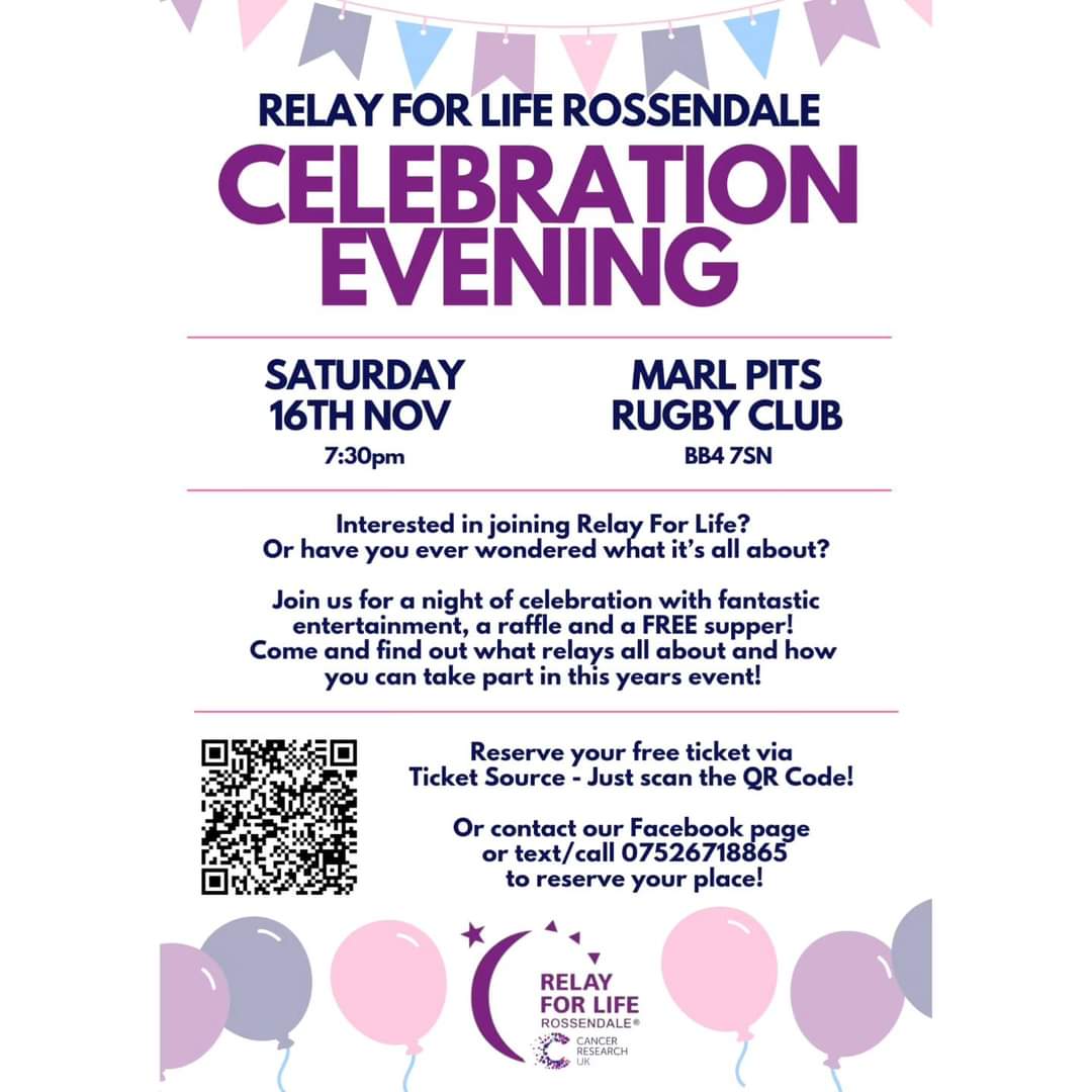Helenhaworth9's tweet photo. @Relay4Life_Ross 
#Rossendale #CancerResearchUK
#CRUK #CancerAwareness #CancerSucks https://t.co/isibNyYFMc