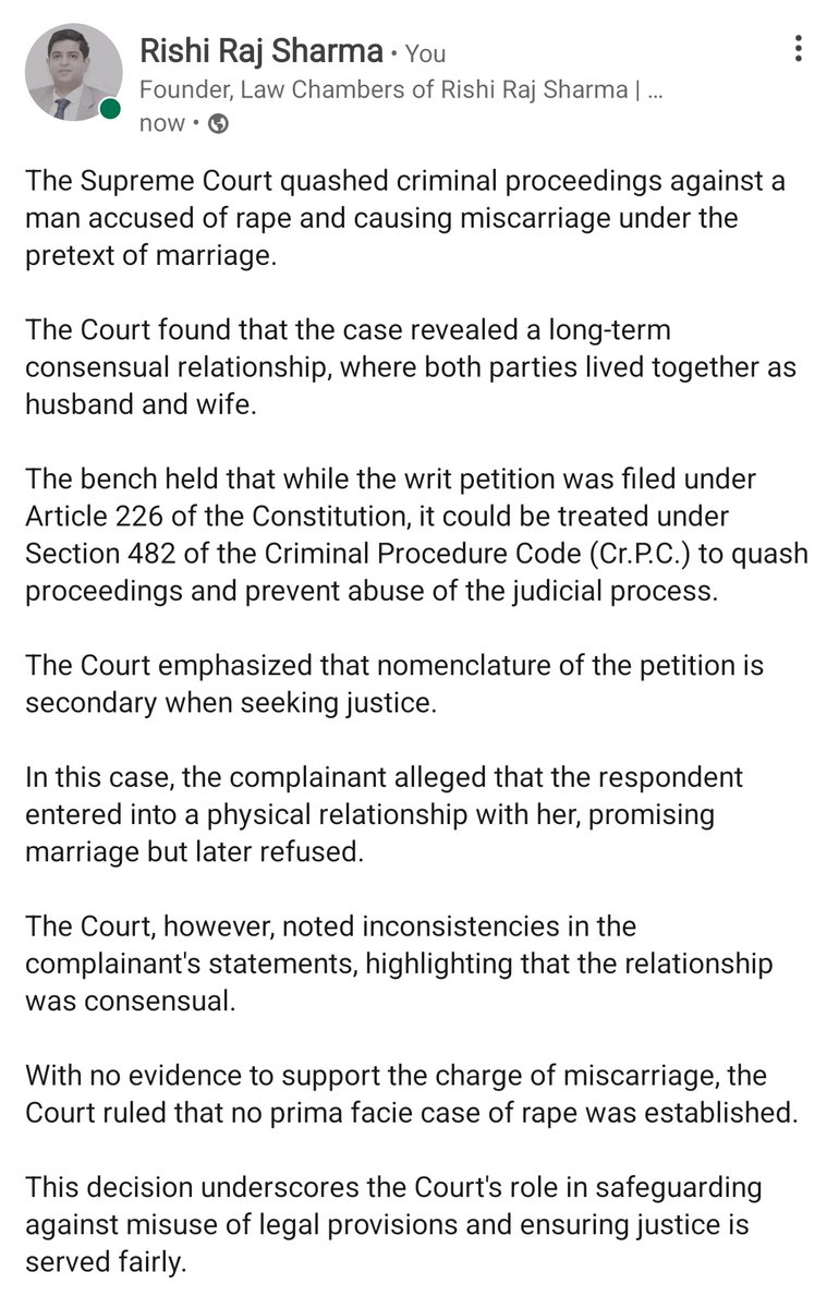 Adv_RRS's tweet image. #quashing #crpc #promise #marriage #supremecourtofindia #constitution