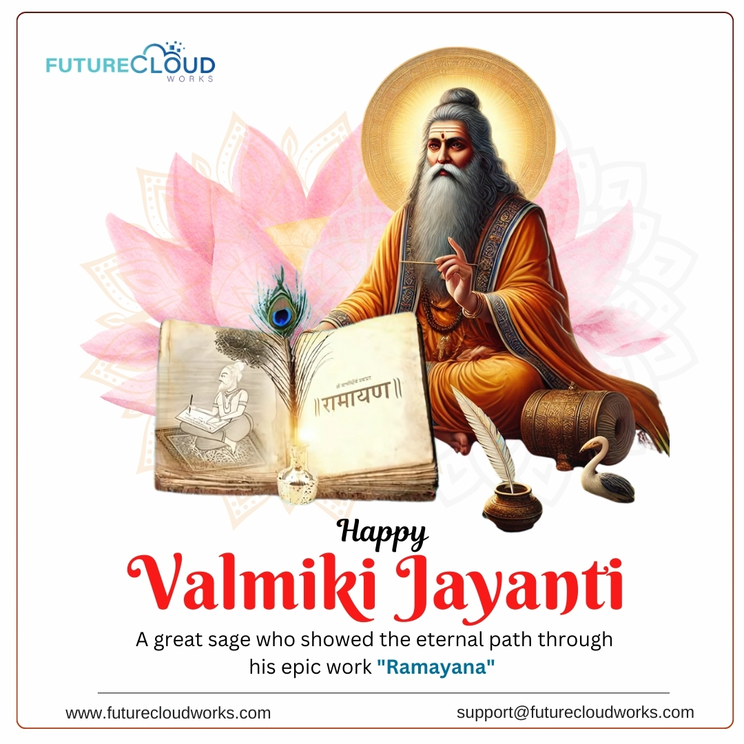 FutureCloudWork's tweet photo. On this auspicious occasion, may peace, harmony, and prosperity flourish across the nation

#futurecloudworks #valmikijayanti https://t.co/OhtE92j6cn