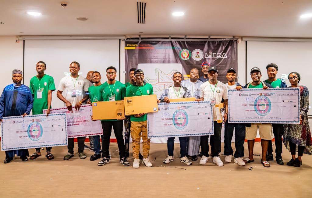 zaMusbeyNe_'s tweet photo. The 3rd #ECOWASCybersecurity Hackathon, hosted by the Ministry of Communications, Innovations, and Digital Economy in collaboration with the National Information Technology Development Agency (@NITDANigeria), has concluded after 30 hours of intense competition!
The following teams were the winners:
1st - Team ShellxRoot from Cote D'Ivoire 🇨🇮 - $10,000.
2nd - Team M3V7R from Benin Republic 🇧🇯 - $8,000.
3rd - Team Error from Nigeria 🇳🇬 - $6,000.
A big Congratulations to all of them.
• Special recognition to Hannah Bangoura from Sierra Leone for winning Best Female Participant at the #ECOWASCybersecurity Hackathon! Her achievement highlights the increasing involvement of women in cybersecurity and tech in the ECOWAS region.
• A big shout-out to these amazing teams that demonstrated their tech prowess at the #ECOWASCybersecurity Hackathon!
RedTeam-TG (Togo) 🇹🇬
H4CK3RS (Mauritania) 🇲🇷
Offensive-Security (Guinea) 🇬🇳
Jambaras (Senegal) 🇸🇳
Ninjas (Ghana) 🇬🇭
Sudo-SL (Sierra Leone) 🇸🇱
RCoders (Cape Verde) 🇨🇻
Cyber-Warriors (Liberia) 🇱🇷
GamZone (The Gambia) 🇬🇲
Each team will receive $1,000 and digital devices in recognition of their participation. Their contributions have had a significant impact, and we hope to see them continue to excel in the field of cybersecurity.