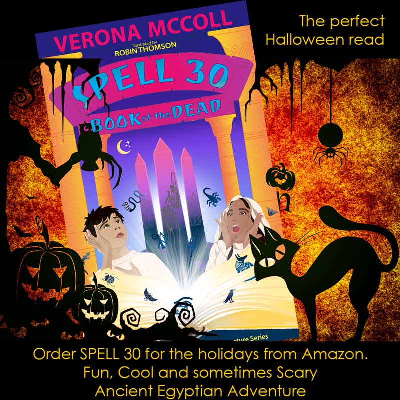 VeronaMcColl's tweet photo. Getting into the mood for Halloween. Order SPELL 30 now for the perfect reading experience over the holidays. #Halloween2024 #kidlit #mgauthor #ancientegypt #WritingCommunity
https://t.co/wYh5iZIDsv https://t.co/IDwGfcA1Qg
