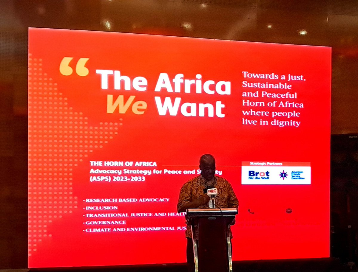 AFSC's Africa Regional Director giving opening remarks at the ASPS Launch.