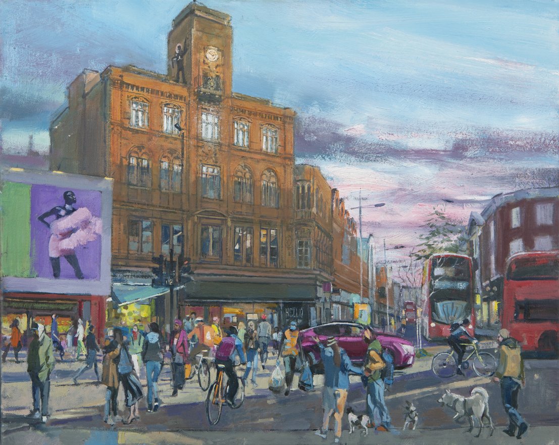 PaintingsLondon's tweet image. &apos;Jones &amp;amp; Higgins&apos;, Peckham by Mark Pearson
markpearsonartist.com