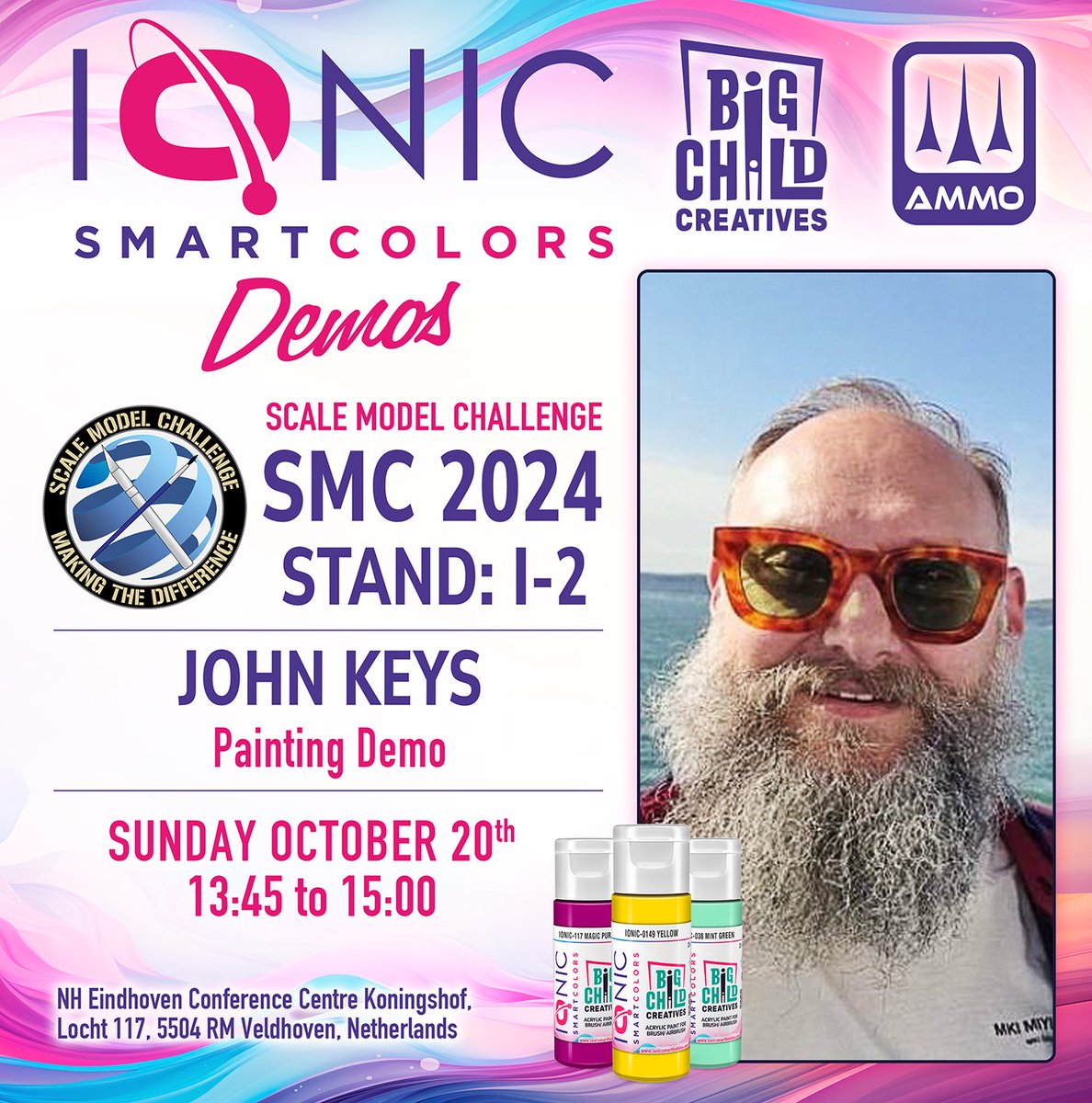 AMMOMIG's tweet photo. The 𝐈𝐨𝐧𝐢𝐜 𝐒𝐦𝐚𝐫𝐭 𝐂𝐨𝐥𝐨𝐫𝐬 demos at Scale Model Challenge will continue on Sunday afternoon! Join AMMO by Mig Jimenez and Big Child Creatives at stand I-2 for demos by Fabrizio Rusto, John Keys, and Dimosthenis Xylas. We hope to see you there!
#IONICSmartColors https://t.co/DQzLo0TxNH