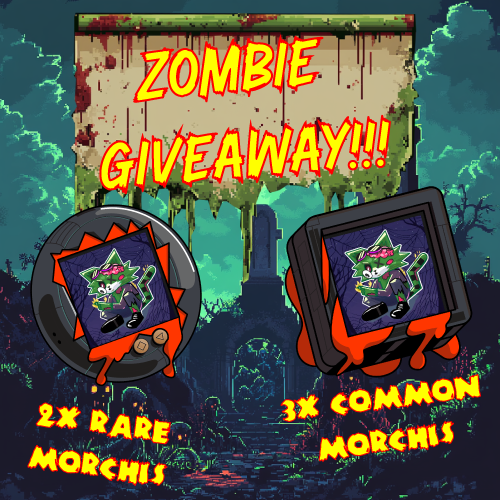 otik_x's tweet photo. 🧠🧠🧠Brains...🧠🧠🧠

You have worked well my brood! 
Spreading the zombie credo can be exhausting and messy at times, so it deserves a giveaway fresh from the graveyard!🪦🪦🪦

-❤️+🔁
-Follow @mooarofficial @WTFisSUT @otik_x
-Change your pfp to zombie Morchi
-Post your favorite limb to gnaw on in the comments with #TeamZombie
-📸 snapshot can happen at any time so be ready!🧟‍♀️🧟‍♂️🧟

....Brains....

Pool prize:
-2 Rare Morchis
-3 Common Morchis
