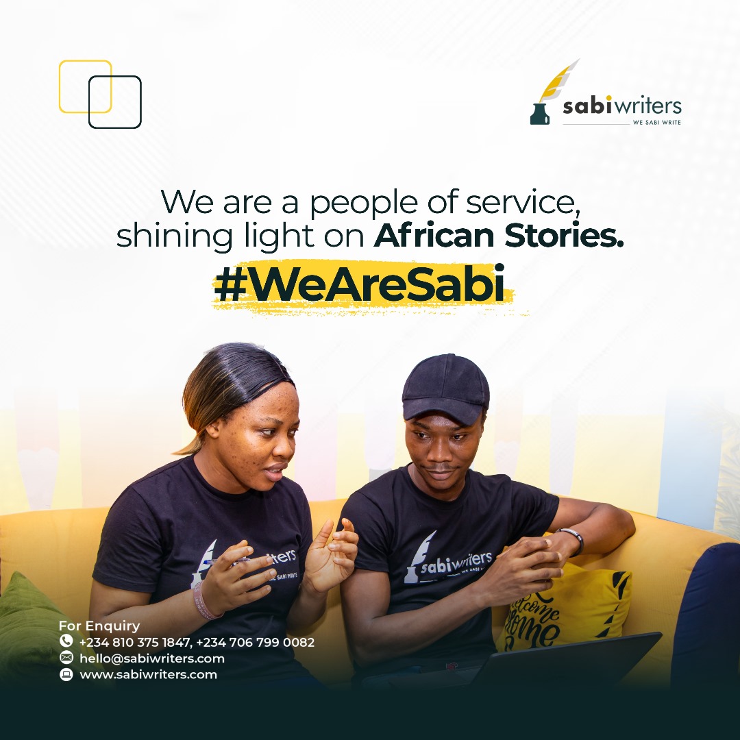 sabiwriters's tweet photo. Who we are?  We are here to actualise your writing dreams.

What do we do?  We are a beam of light, bringing African stories to focus, 

We are Sabi because we sabi 👊

#sabiwriters #wearesabi #wesabiwrite #writing #writingagency #content https://t.co/b4oGhsh3Sv