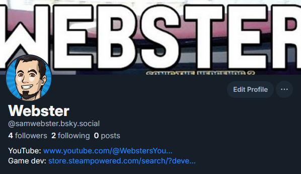 WebstersYouTube's tweet image. Well, guess those new terms are the final nail in this coffin. Here&apos;s where to find me. I&apos;ll be amalgamating my YouTube, art and game dev into just the one account going forwards too.