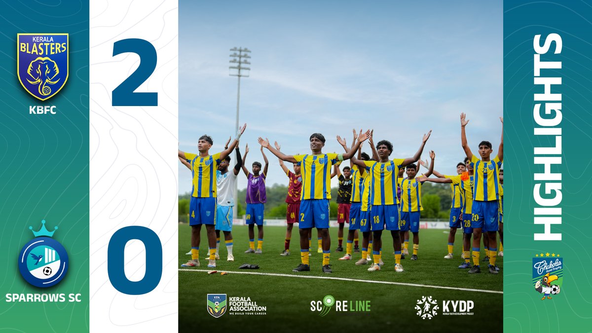 kydpofficial's tweet photo. Watch the highlights as Kerala Blasters FC Academy won the U-15 championship of the Chakolas Gold Trophy Tournament by KYDP.
Watch: https://t.co/KYcxGaQzr3
#chakolasgoldtrophy #kydp #keralafootballassociation #scorelinesports #getsetgoal https://t.co/wBtpLasTXB