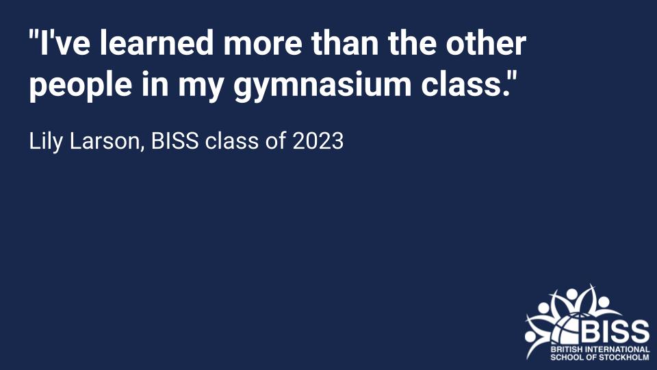 Lily's time at BISS equipped her with the knowledge and skills needed to transition to a local Swedish gymnasium. Find out more here loom.ly/BAU8NOE. #igcse #swedishgymnasium #swedishschool #internationalschools #BISS