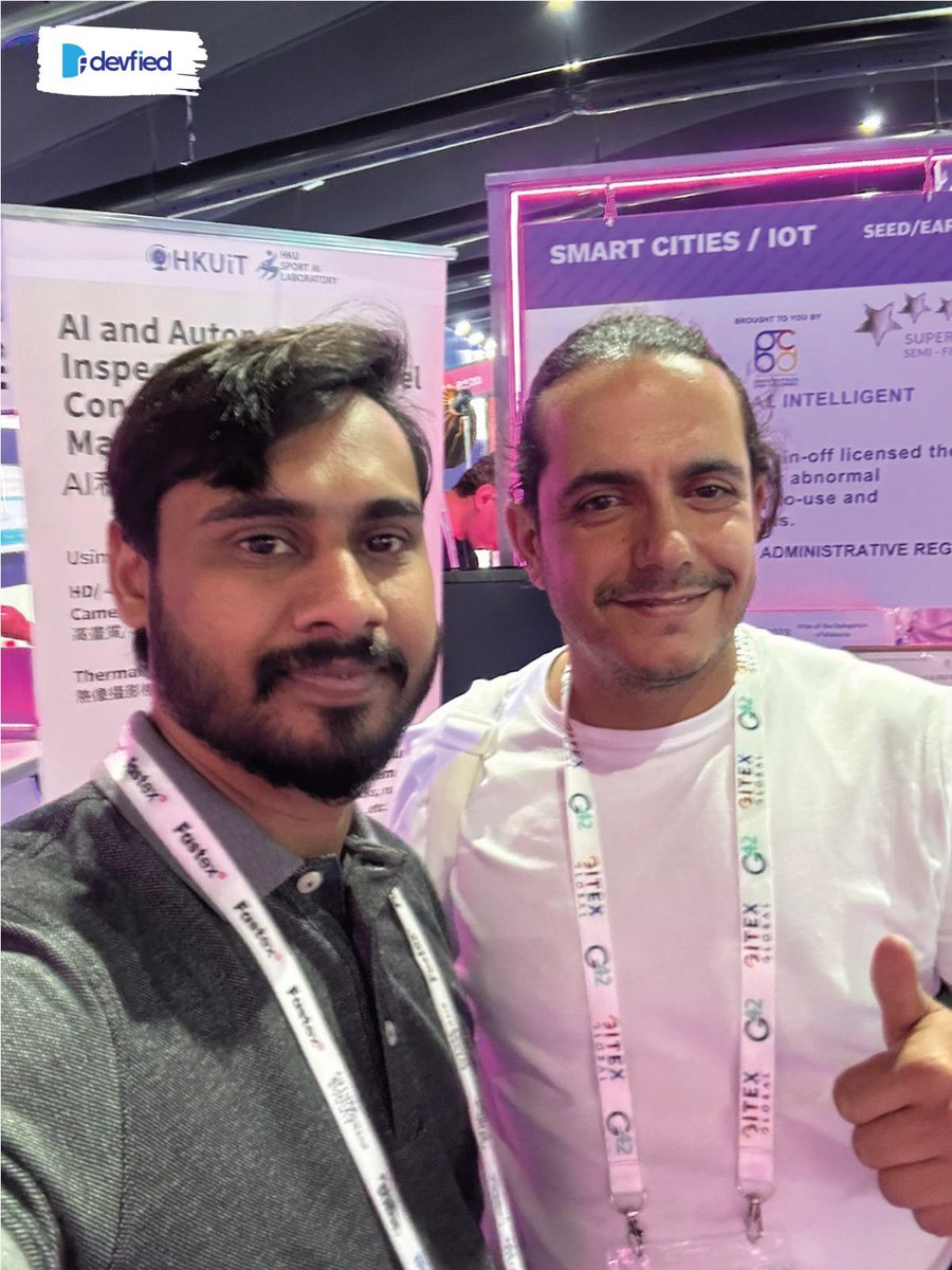 devfiedofficial's tweet image. Day 4 at GITEX GLOBAL Largest Tech &amp;amp; Startup Show in the World  and we&apos;re still going strong! Come see us at booth 76 to learn more about our latest innovations! 

#gitex #gitexglobal #technologyimpact #innovations #devfied