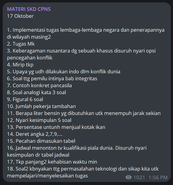 🤲Update FR SKD CPNS Day 2

ada soal aritmatika sosial (menghitung untung) di TIU.

A thread