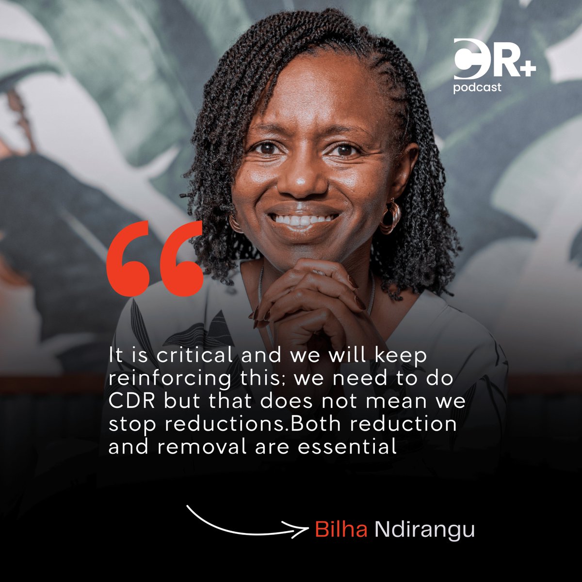 CDR+ Podcast (@cdrpluspodcast) on Twitter photo It is critical and we will keep reinforcing this; we need to do CDR but that does not mean we stop reductions.Both reduction and removal are essential - <a href="/Bilha_Ndirangu/">Bilha Ndirangu</a>
#CDRplusPodcast #CarbonDioxideRemoval #AfricaLeads It is critical and we will keep reinforcing this; we need to do CDR but that does not mean we stop reductions.Both reduction and removal are essential - <a href="/Bilha_Ndirangu/">Bilha Ndirangu</a>
#CDRplusPodcast #CarbonDioxideRemoval #AfricaLeads