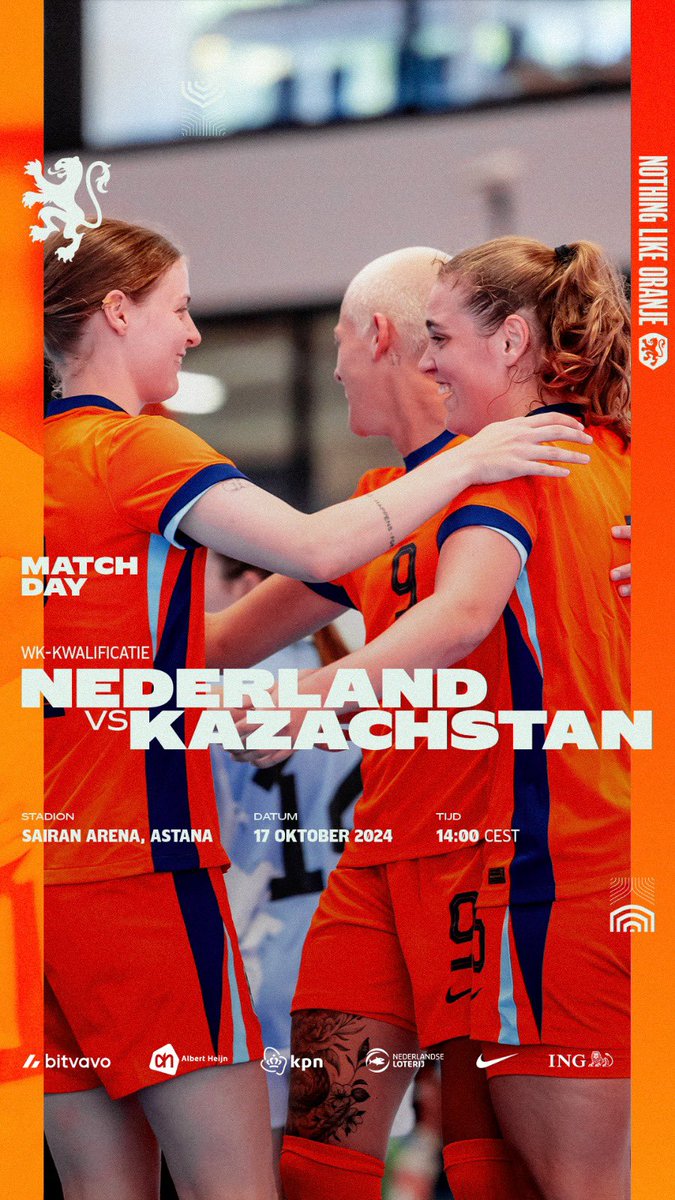 Henritjuh's tweet photo. GAME DAY 🦁 🇳🇱 

Vandaag om 17.00 uur (14.00 uur CET) spelen we met de Oranje Futsal Vrouwen  de allereerste WK-kwalificatiewedstrijd ooit. Doel: plaatsing voor de Elite Round 💪🏻 🔥 

Volg ons! Livestream: https://t.co/ckkHGpJALG

#futsal #Oranje #wkkwalificatie
@zaalvoetbal2011 https://t.co/lirE7E7Q2o