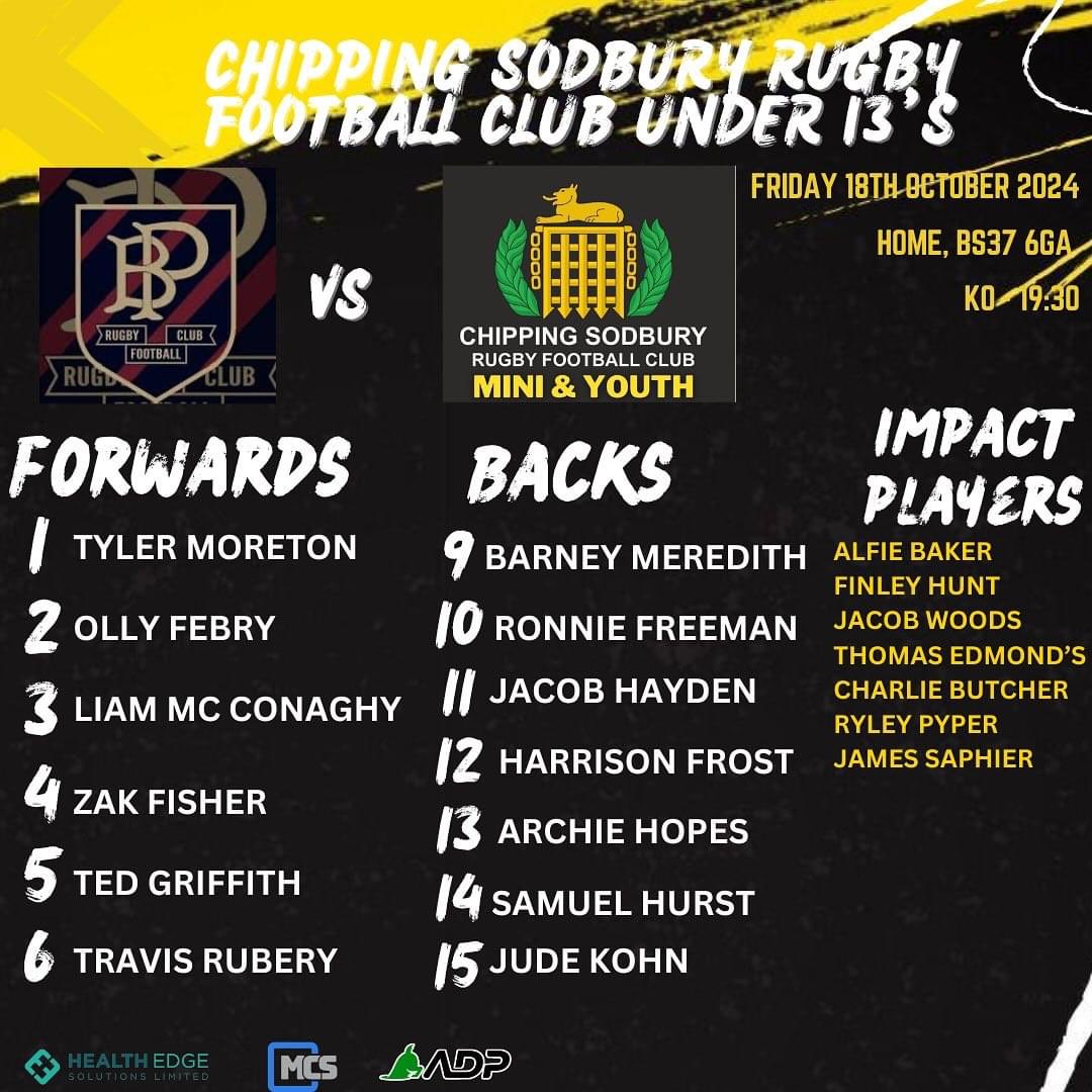 Chipping Sodbury RFC (@csrfctweets) on Twitter photo Another Friday Night Game Under The Lights.
Come and show your support for our U13’s boys team as they take on Broad Plain at home, this friday 18th KO 19:30⚪️⚫️
<a href="/swsportsnews/">South West Sports News</a> <a href="/BSDistrictRugby/">Bristol & District Rugby Football Combination</a> <a href="/GRFUrugby/">#GRFU</a> <a href="/local_rugby/">Local Gloucester Club Rugby</a> <a href="/KLBSport/">KLB Sport</a> @CSSSch <a href="/YateAcademyPE/">Yate Academy PE</a> <a href="/BrimshamGS/">BrimshamGreenSchool</a> <a href="/broadplainrugby/">Broad Plain RFC</a> Another Friday Night Game Under The Lights.
Come and show your support for our U13’s boys team as they take on Broad Plain at home, this friday 18th KO 19:30⚪️⚫️
<a href="/swsportsnews/">South West Sports News</a> <a href="/BSDistrictRugby/">Bristol & District Rugby Football Combination</a> <a href="/GRFUrugby/">#GRFU</a> <a href="/local_rugby/">Local Gloucester Club Rugby</a> <a href="/KLBSport/">KLB Sport</a> @CSSSch <a href="/YateAcademyPE/">Yate Academy PE</a> <a href="/BrimshamGS/">BrimshamGreenSchool</a> <a href="/broadplainrugby/">Broad Plain RFC</a>