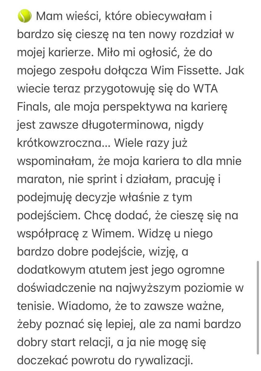 iga_swiatek's tweet image. Some news ⤵️