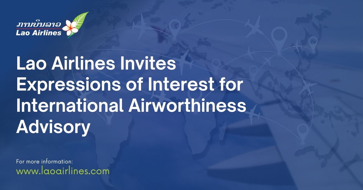 LaoAirlines's tweet photo. 📷Lao Airlines is hiring! We are looking for an experienced International Airworthiness Advisor to join our team.
- For more details Visit our website: https://t.co/mm8XUsjUwc
#LaoAirlines #JobOpportunity #AviationJobs https://t.co/XYawRHBT58