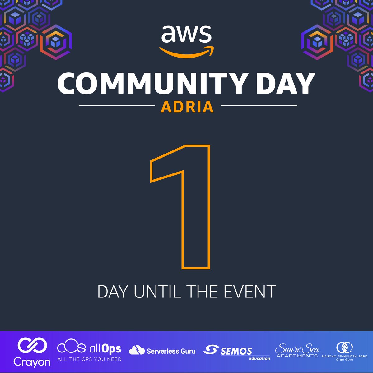 Dzenan Dzevlan (@sqlheisenberg) on Twitter photo See you tomorrow in Podgorica at the AWS Community Day Adria. Can't be more excited.
<a href="/mariaencinar/">María Encinar</a> <a href="/awsmontenegro/">AWS Montenegro</a> <a href="/marin_ra/">Marin Radjenovic</a> <a href="/DzenanaDzevlan/">Dzenana Dzevlan (she/her)</a> <a href="/alternativc/">Urban</a> <a href="/vedmichv/">Viktor Vedmich</a> <a href="/goranopacic/">Goran Opacic</a> <a href="/slobodan_/">Slobodan Stojanović</a> <a href="/simalexan/">Aleksandar Simovic</a> <a href="/awsbosnia/">AWS Community Bosnia ☁️ 🇧🇦 ☁️</a> See you tomorrow in Podgorica at the AWS Community Day Adria. Can't be more excited.
<a href="/mariaencinar/">María Encinar</a> <a href="/awsmontenegro/">AWS Montenegro</a> <a href="/marin_ra/">Marin Radjenovic</a> <a href="/DzenanaDzevlan/">Dzenana Dzevlan (she/her)</a> <a href="/alternativc/">Urban</a> <a href="/vedmichv/">Viktor Vedmich</a> <a href="/goranopacic/">Goran Opacic</a> <a href="/slobodan_/">Slobodan Stojanović</a> <a href="/simalexan/">Aleksandar Simovic</a> <a href="/awsbosnia/">AWS Community Bosnia ☁️ 🇧🇦 ☁️</a>