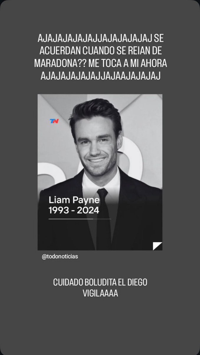 porqueTTarg's tweet photo. “Liam Payne”

Por el posteo de un joven en las redes tras la muerte del ex integrante de One Direction. https://t.co/W9gTymfuud