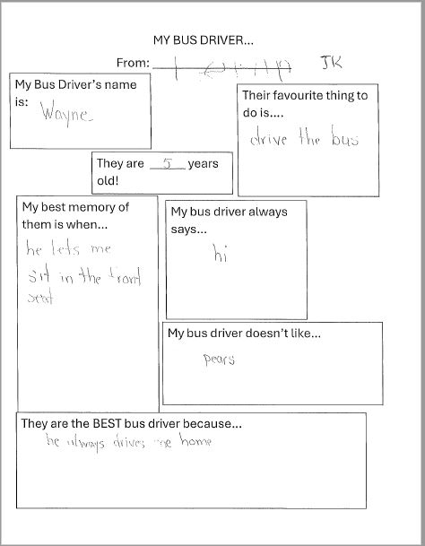 STSBHN's tweet image. Next week is School Bus Safety Week (with Wednesday being School Bus Driver Appreciation Day)!
Our schools are hard at work preparing a thank you to the 400+ community members who move 20,000 students daily to and from school (preview of their work is below) @GEDSB @bhncdsb