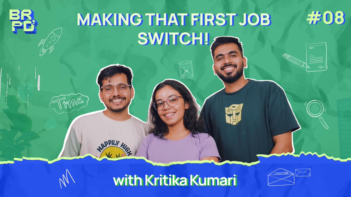 viveknigam_'s tweet photo. Today in the #BreakingProd Podcast!🎙️

We talked to Kritika - about making that first job switch, the importance of mentors, and working at large-scale startups like Hotstar and Zepto

Join us at 9 PM on our yt channel in the Live Chat! Link in replies 🙌 https://t.co/2FRmfZKKqA