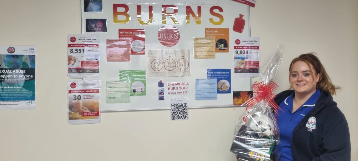 Burns@lthtr (@burns_lthtr) on Twitter photo Raising awareness yesterday for national burns awareness day. Thank you to the children who created some lovely posters and well done to Paula who won our raffle #beburnsaware <a href="/LancsHospitals/">Chorley & Royal Preston</a> <a href="/LancHospCharity/">Lancashire Teaching Hospitals Charity</a> <a href="/CBTofficial/">ChildrensBurnsTrust</a> <a href="/BritishBurn/">British Burn Assoc.</a> Raising awareness yesterday for national burns awareness day. Thank you to the children who created some lovely posters and well done to Paula who won our raffle #beburnsaware <a href="/LancsHospitals/">Chorley & Royal Preston</a> <a href="/LancHospCharity/">Lancashire Teaching Hospitals Charity</a> <a href="/CBTofficial/">ChildrensBurnsTrust</a> <a href="/BritishBurn/">British Burn Assoc.</a>