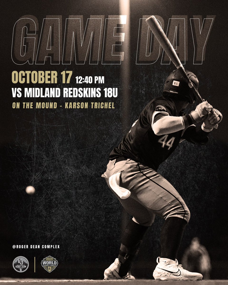 Sticks Baseball (@ar_sticks) on Twitter photo GAME DAY for SBA Sticks/White Sox Scout Team!
๐: @Midland_Redskin
๐: 10/17
โ๏ธ: 12:40 PM
๐: Cardinals 2
โพ๏ธ: <a href="/PG_Scouting/">Perfect Game Scout</a>
๐ช: <a href="/KarsonTrichel/">Karson Trichel</a>
๐ธ: <a href="/NeXupBaseball/">NeXup</a>
<a href="/AR_Sticks/">Sticks Baseball</a> x <a href="/SBATheShow/">Showcase Baseball Academy</a>
#WPAE GAME DAY for SBA Sticks/White Sox Scout Team!
๐: @Midland_Redskin
๐: 10/17
โ๏ธ: 12:40 PM
๐: Cardinals 2
โพ๏ธ: <a href="/PG_Scouting/">Perfect Game Scout</a>
๐ช: <a href="/KarsonTrichel/">Karson Trichel</a>
๐ธ: <a href="/NeXupBaseball/">NeXup</a>
<a href="/AR_Sticks/">Sticks Baseball</a> x <a href="/SBATheShow/">Showcase Baseball Academy</a>
#WPAE