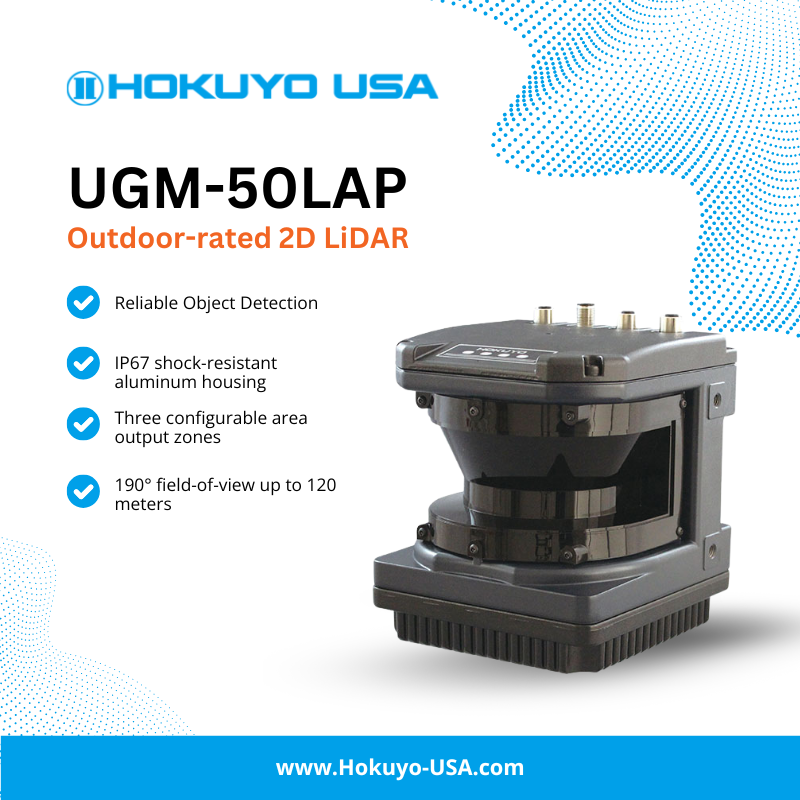 HokuyoUsa's tweet image. 🚀 UGM-50LAP LiDAR Obstacle Detection!
This sensor offers incredible accuracy and a long detection range, making it ideal for enhancing safety in autonomous mobile robots and AGVs.
🔗 Learn more: bit.ly/3hU24Wr
#LiDAR #ObstacleDetection #Innovation #Automation #Hokuyo