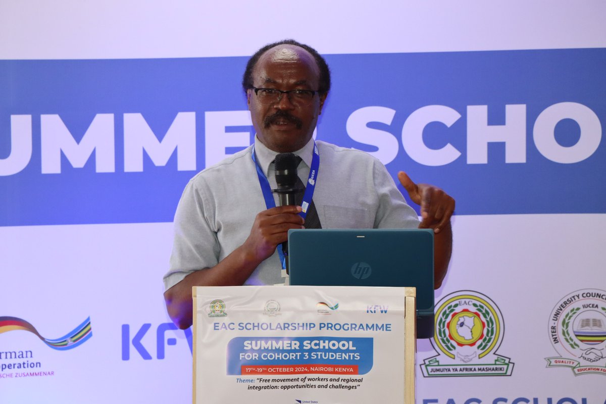 iucea_info's tweet photo. At the ongoing Summer School for Cohort 3 of the EAC scholarship programme at the United States International University-Africa (USIU), Prof. @MIKEKURIA, CEO of the @CUE_Kenya , delivered an insightful presentation on navigating employment in a multi-cultural environment. https://t.co/JsRQGmyRSj