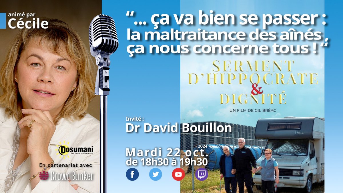 Dans l'émissions "...ça va bien se passer" du 22 octobre, la maltraitance des aînés, ça nous concerne tous !