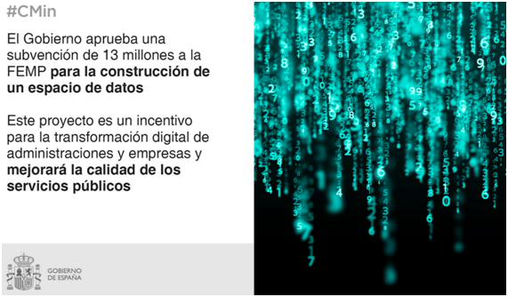 clubdeinnovacio's tweet image. 🔴El Gobierno aprueba una subvención de 13 millones de euros con fondos del #PRTR a la @fempcomunica para crear un #EspaciodeDatos que impulsará las #SmartCities en España #TransformaciónDigital #CiudadesInteligentes #DatosUrbanos
acortar.link/B1D9Ww