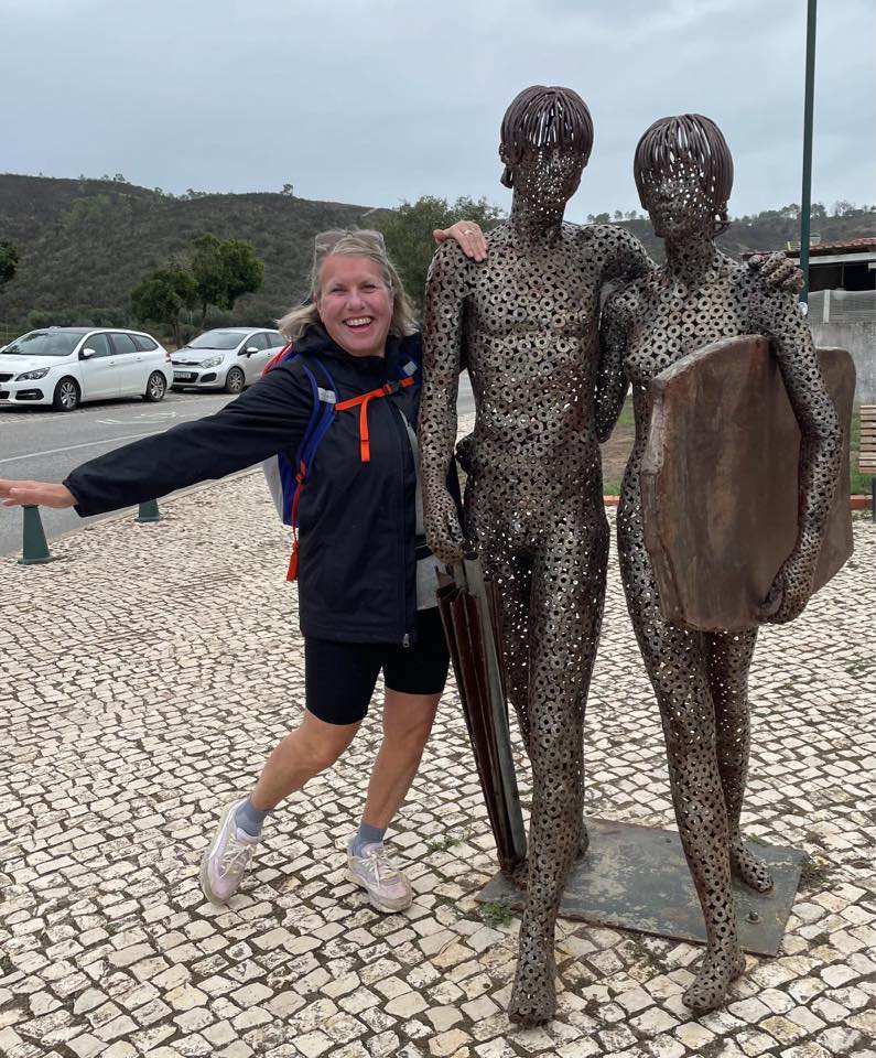 Theatrepaignton's tweet photo. Maureen is back from her travels and back with the team at the Grand Old Lady! She walked around 100 miles and raised over £1500 for our theatre and for @EsswCTrust.

Thank you all for your support and for clicking the link https://t.co/uMuR9V5gtF  

You're amazing! https://t.co/dWSxQRbGkk